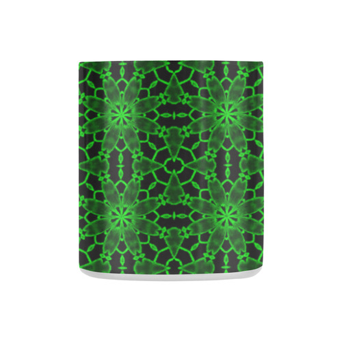 Black and Green Floral Lace Classic Insulated Mug(10.3OZ)