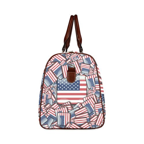 Flag_United_States_by_JAMColors Waterproof Travel Bag/Large (Model 1639)