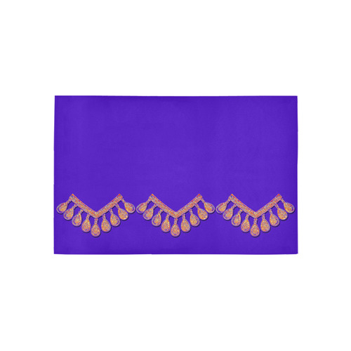 Jewelry COLLIER GARLAND Purple Orange Area Rug 5'x3'3''
