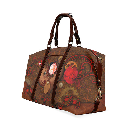 Steampunk heart with roses, valentines Classic Travel Bag (Model 1643) Remake