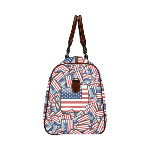 Flag_United_States_by_JAMColors Waterproof Travel Bag/Large (Model 1639)