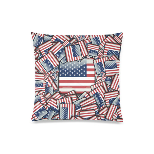 Flag_United_States_by_JAMColors Custom Zippered Pillow Case 20"x20"(One Side)