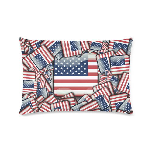 Flag_United_States_by_JAMColors Custom Rectangle Pillow Case 16"x24" (one side)