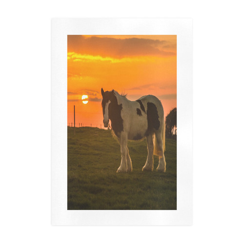 Sunset Horse Art Print 19‘’x28‘’