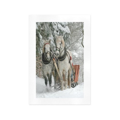 Wintertime Sleigh Ride Art Print 13‘’x19‘’