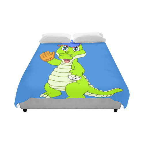 Baseball Gator Duvet Cover 86"x70" ( All-over-print)