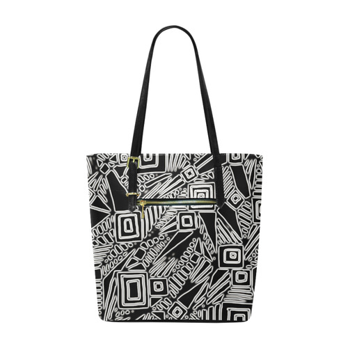 Optical Illusion, Black and White Art Euramerican Tote Bag/Small (Model 1655)