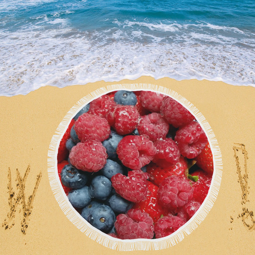 Berries Circular Beach Shawl 59"x 59"