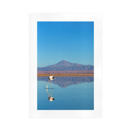 Mirrored Flamingo Art Print 16‘’x23‘’
