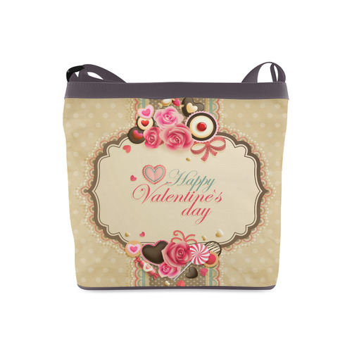 Beautiful Floral Valentine Day Hearts Crossbody Bags (Model 1613)