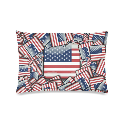 Flag_United_States_by_JAMColors Custom Zippered Pillow Case 16"x24"(Twin Sides)