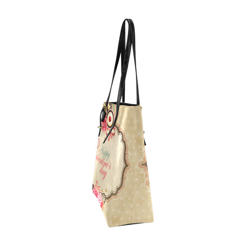 Beautiful Floral Valentine Day Hearts Euramerican Tote Bag/Small (Model 1655)