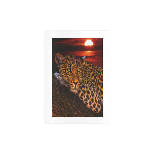 Leopard Sunset Art Print 7‘’x10‘’