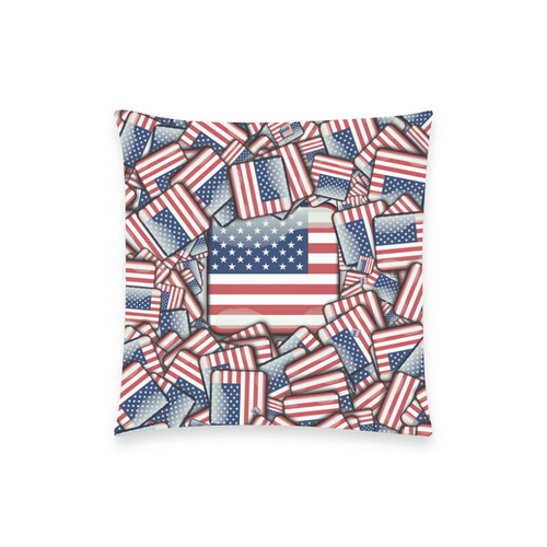 Flag_United_States_by_JAMColors Custom  Pillow Case 18"x18" (one side) No Zipper