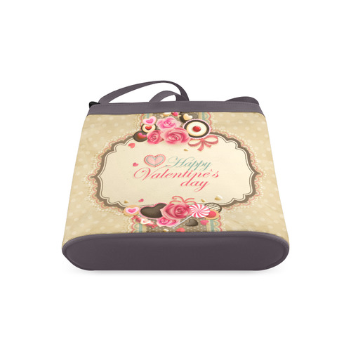 Beautiful Floral Valentine Day Hearts Crossbody Bags (Model 1613)