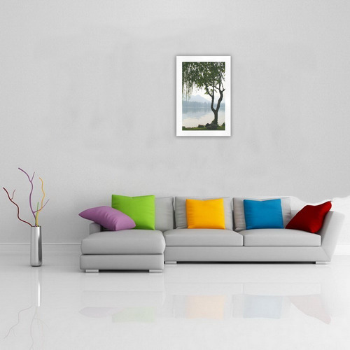 Weeping Willow Mountian View Art Print 19‘’x28‘’