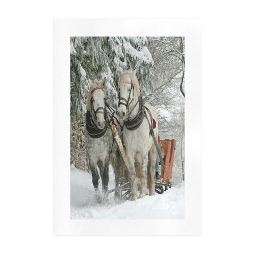 Wintertime Sleigh Ride Art Print 19‘’x28‘’