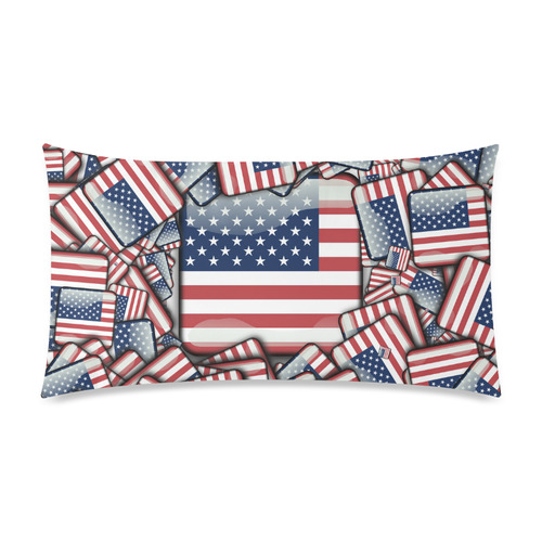 Flag_United_States_by_JAMColors Rectangle Pillow Case 20"x36"(Twin Sides)