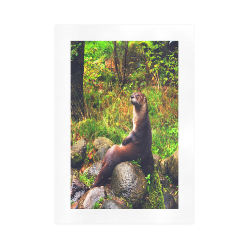 Meditating Otter Art Print 16‘’x23‘’