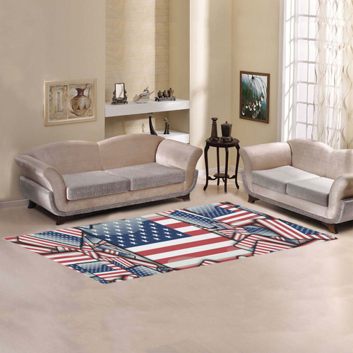 Flag_United_States_by_JAMColors Area Rug 9'6''x3'3''