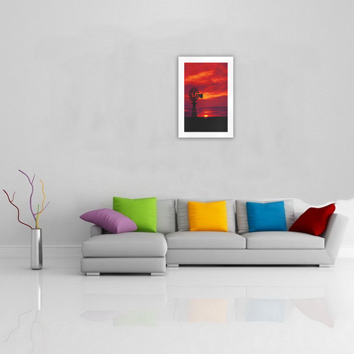 Windmill Sunset Art Print 19‘’x28‘’