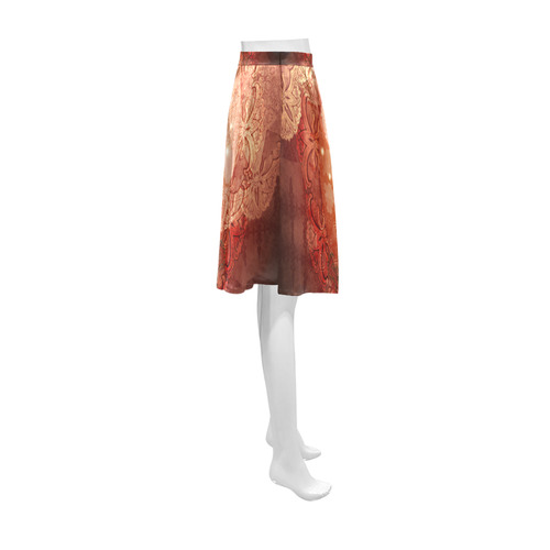 Music, clef on antique design Athena Women's Short Skirt (Model D15)