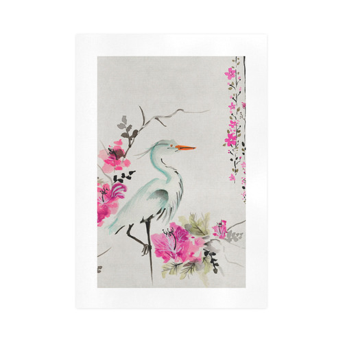 Pink Crane Flower Dream Art Print 16‘’x23‘’