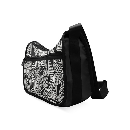 Optical Illusion, Black and White Art Crossbody Bags (Model 1616)