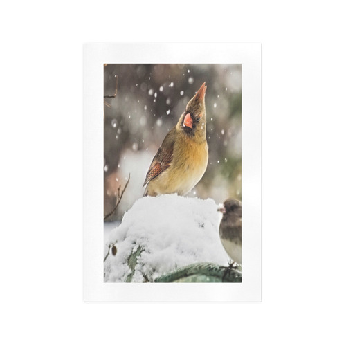 Cardinal In The Snow Art Print 13‘’x19‘’
