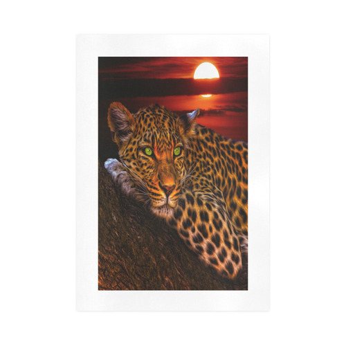 Leopard Sunset Art Print 16‘’x23‘’