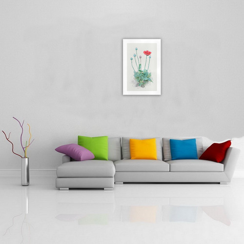Watercolor Poppy, botanical illustration, floral Art Print 19‘’x28‘’