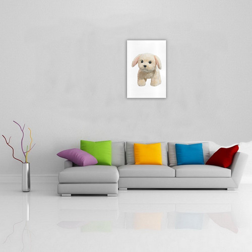 Cute Toy Puppy, low poly Art Print 19‘’x28‘’