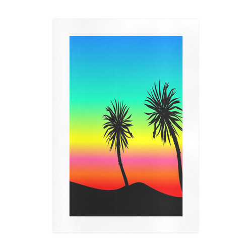 Rainbow Palm Trees Art Print 19‘’x28‘’
