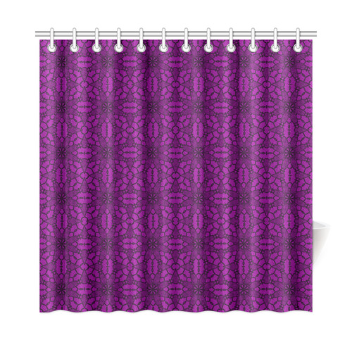 Sexy Purple and Black Floral Lace Shower Curtain 72"x72"