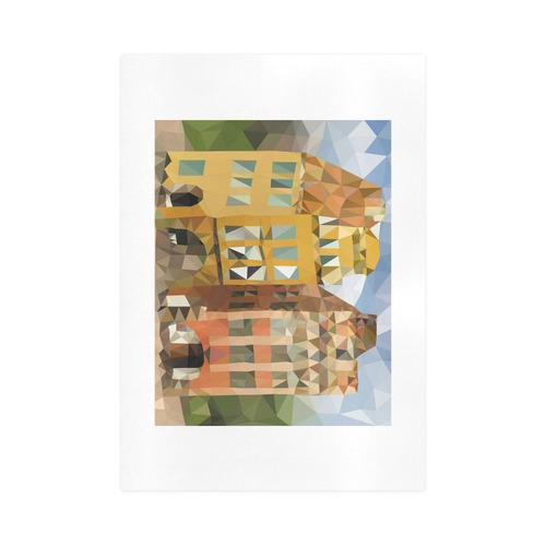 Fairy Tale Town, low poly Art Print 16‘’x23‘’