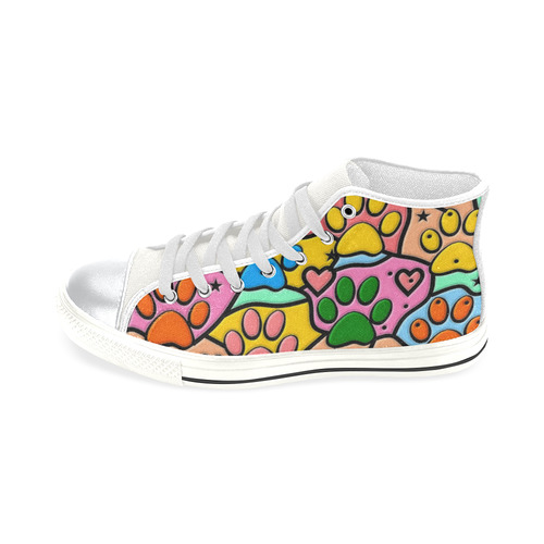 Paws by Nico Bielow High Top Canvas Shoes for Kid (Model 017)