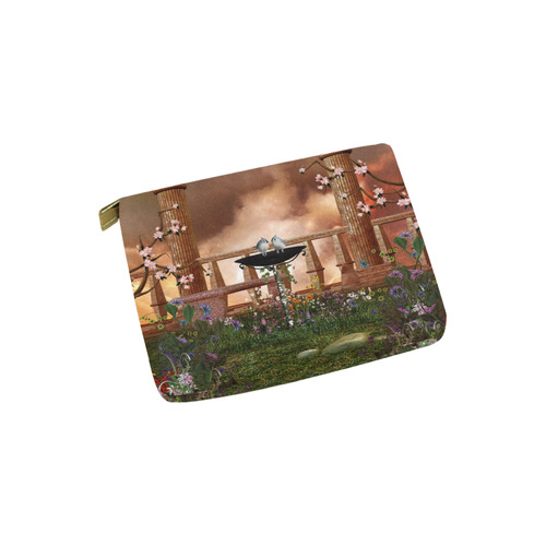 Cute birds in the sunset Carry-All Pouch 6''x5''