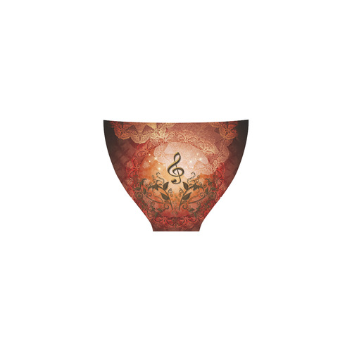 Music, clef on antique design Custom Bikini Swimsuit (Model S01)