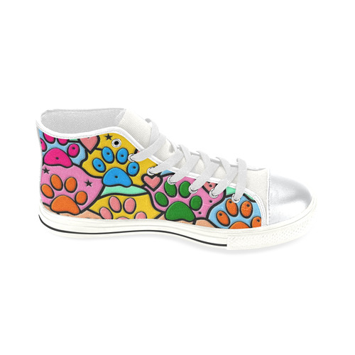 Paws by Nico Bielow High Top Canvas Shoes for Kid (Model 017)