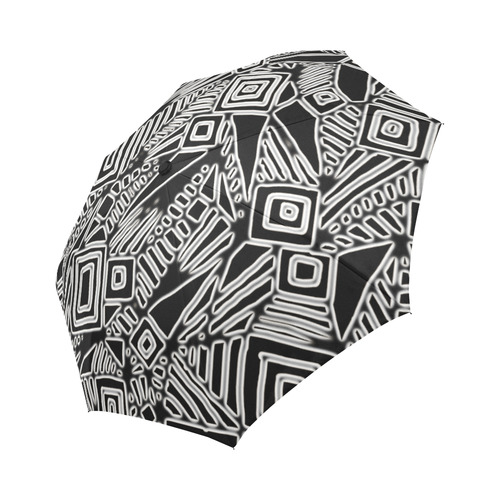 Optical Illusion, Black and White Art Auto-Foldable Umbrella (Model U04)