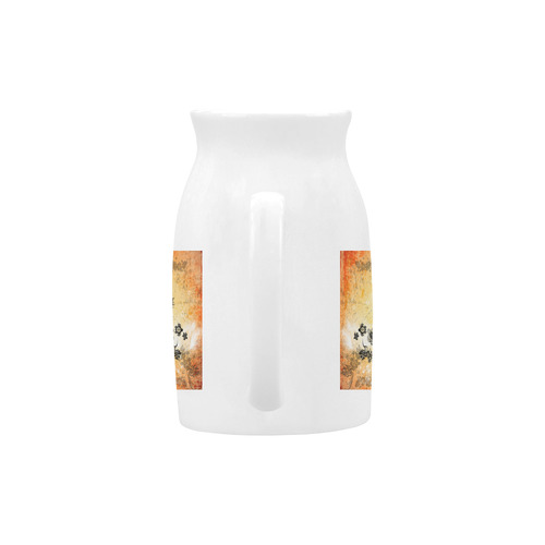 Surfboard with turtles and flowers Milk Cup (Large) 450ml