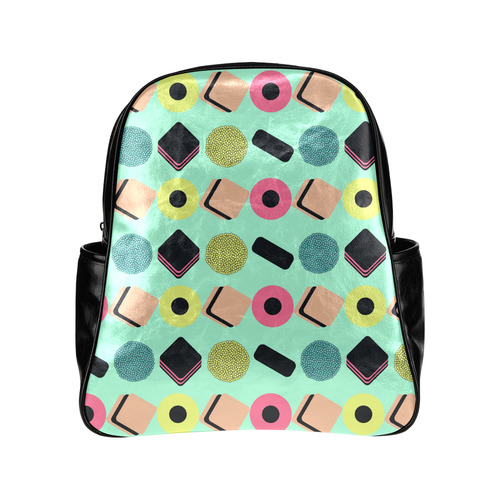 Liquorice Candy Mix Multi-Pockets Backpack (Model 1636)