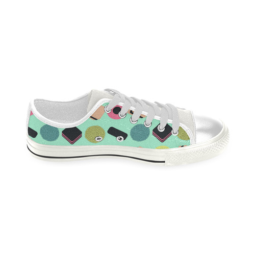 Liquorice Candy Mix Low Top Canvas Shoes for Kid (Model 018)