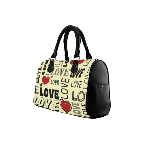 Love text design Boston Handbag (Model 1621)