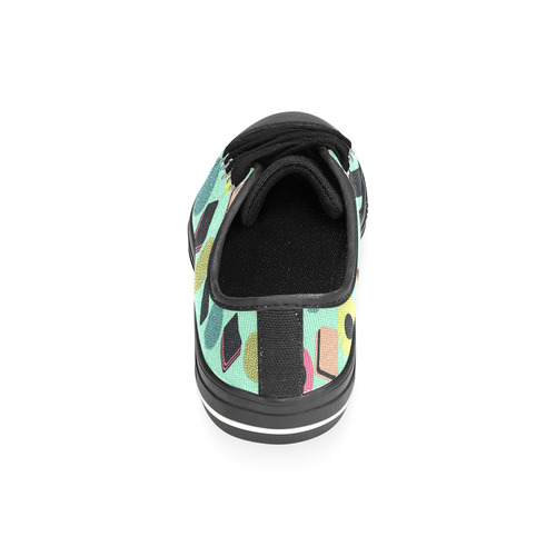 Liquorice Candy Mix Low Top Canvas Shoes for Kid (Model 018)