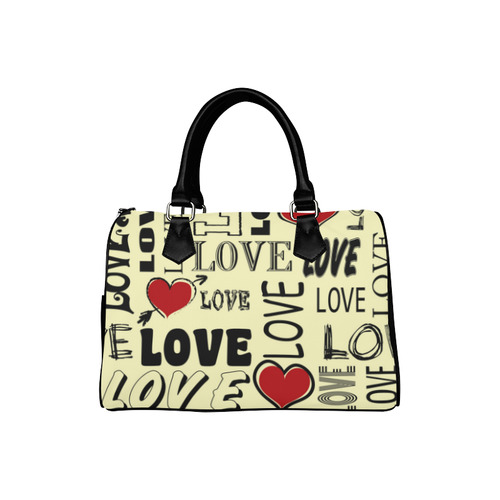 Love text design Boston Handbag (Model 1621)