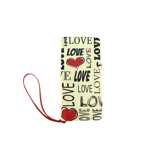 Love text design Women's Clutch Wallet (Model 1637)