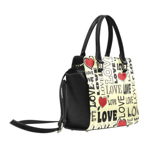 Love text design Classic Shoulder Handbag (Model 1653)