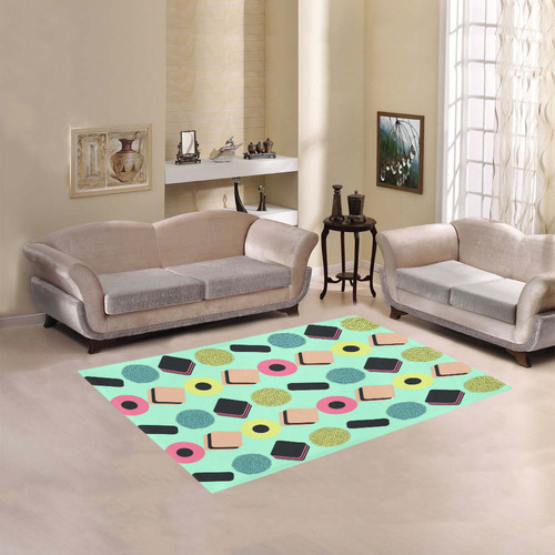 Liquorice Candy Mix Area Rug 5'3''x4'