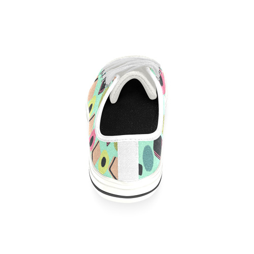 Liquorice Candy Mix Low Top Canvas Shoes for Kid (Model 018)